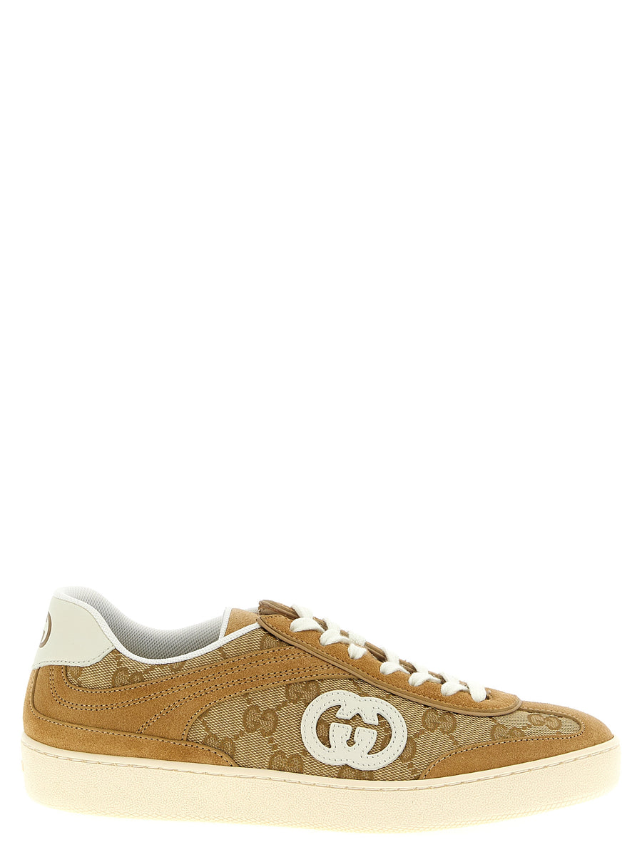 Gucci 100% calfskin leather (Bos Taurus) sneaker in beige