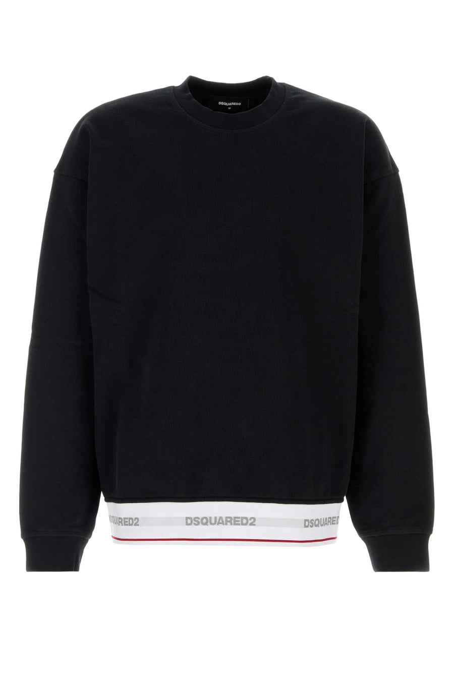 Black Cotton Oversize Sweatshirt Exterior: T-shirt