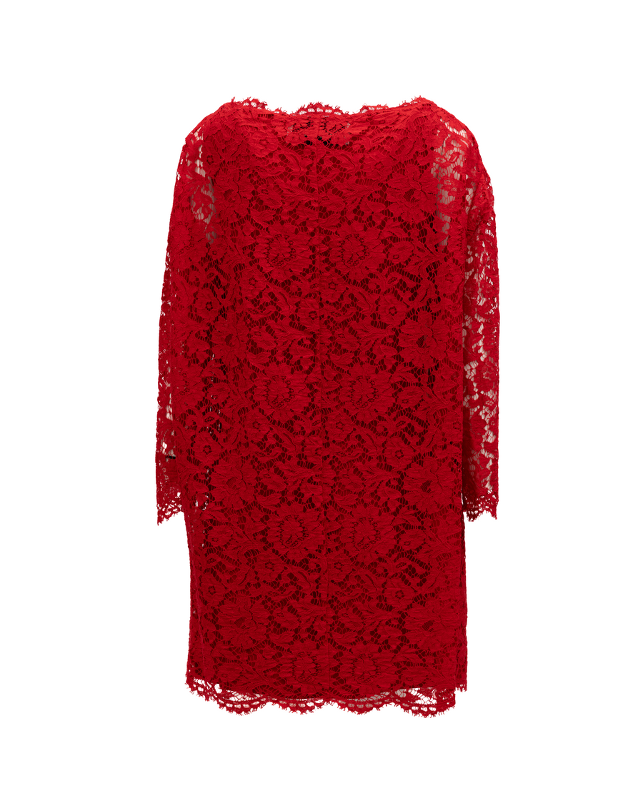 Red Lace Short Dress