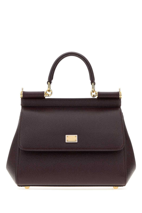Dolce & Gabbana Exterior: 100% Calf; Lining: 100% Cotton top handle bag in black