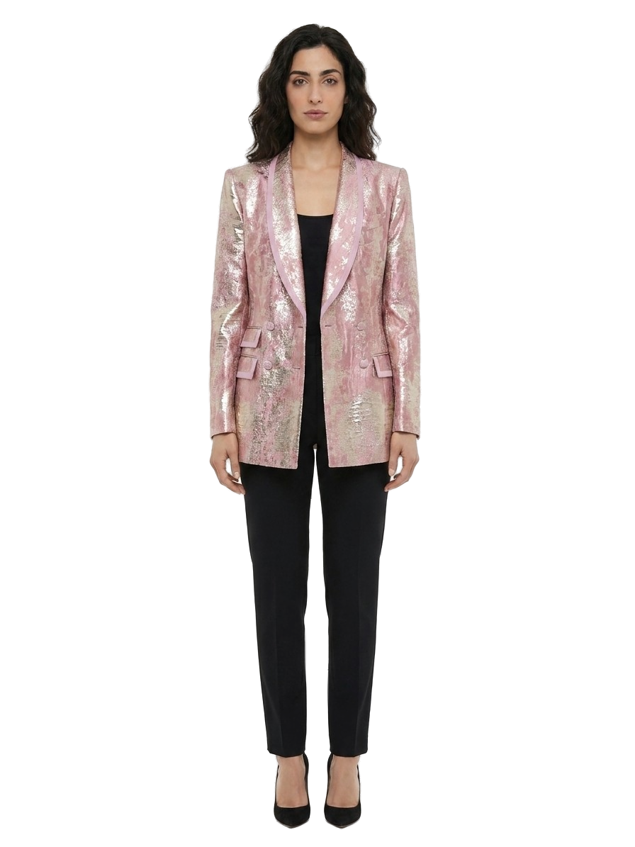 Multicolor Polyester Blazer Clothing