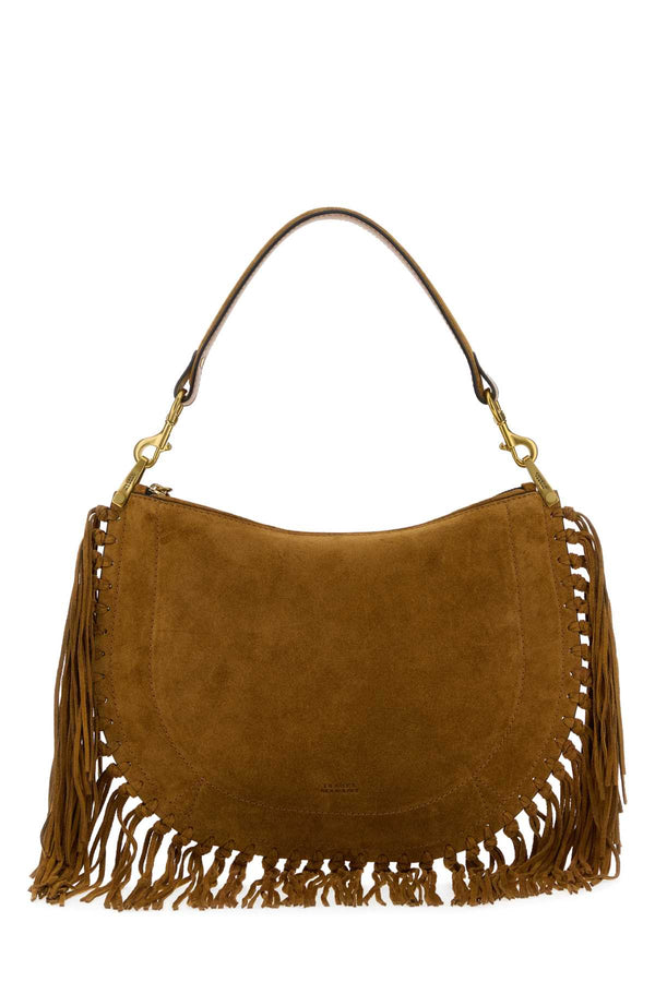 Brown Suede Oskan Shoulder Bag Cognac Borse A Mano