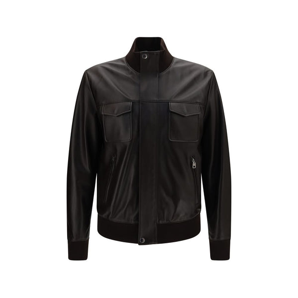 Brown Lamb Ovis Aries Leather Jacket Clothing