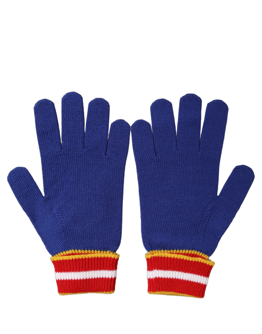 Dolce & Gabbana 100% Virgin Wool gloves in blue