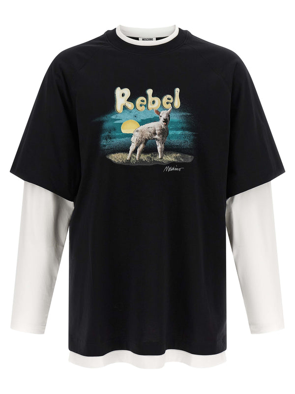 Moschino Pure cotton t-shirt in black