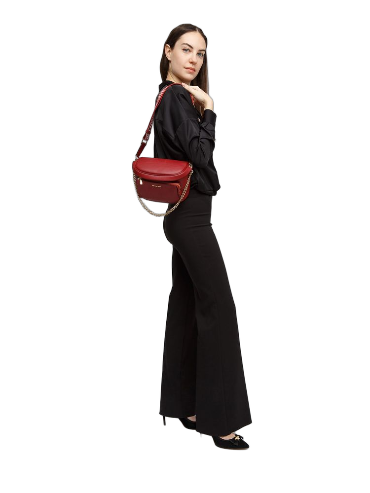 Michael Kors 89.4% Coated Canvas shoulder bag in red