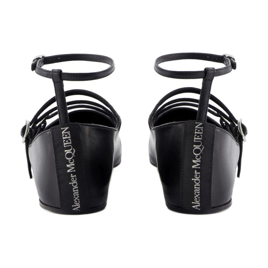 Alexander McQueen Calfskin flat in black