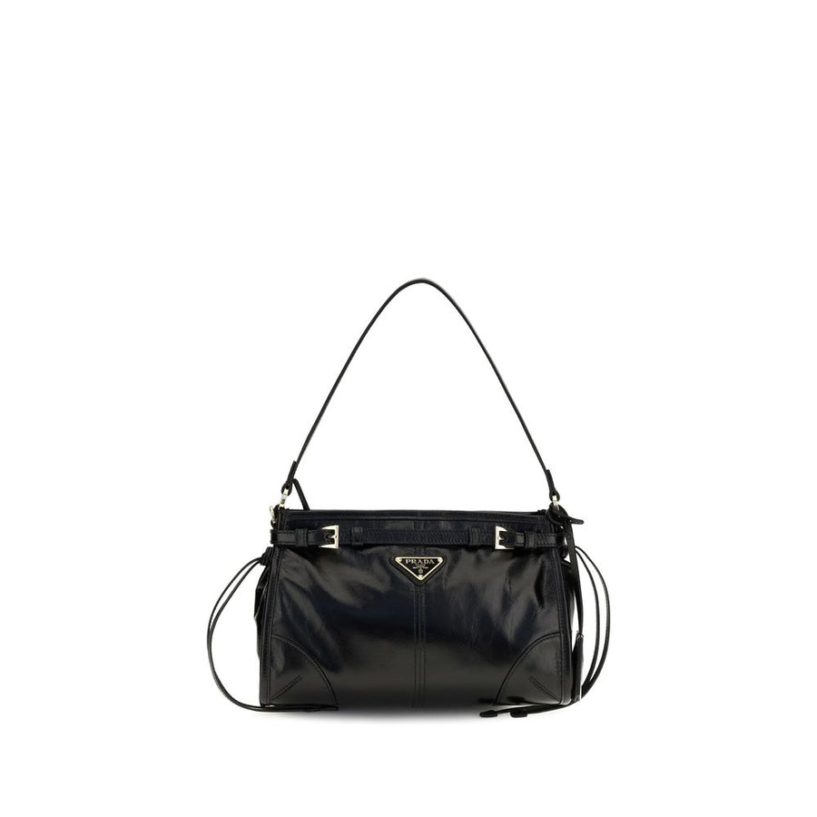 Prada 100% Calf Leather Bos Taurus shoulder bag in black