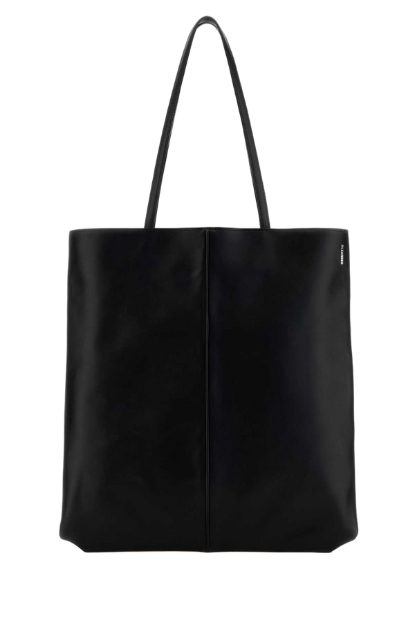 Jil Sander Exterior: 100% Calf Lining: 100% Leather tote bag in black