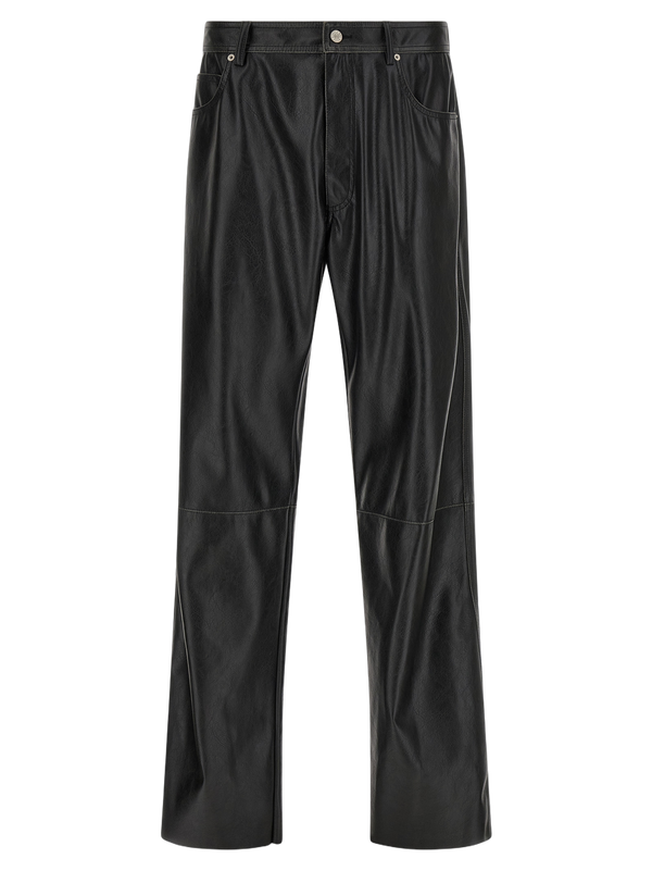 MM6 Maison Margiela 100% Polyester trousers in black