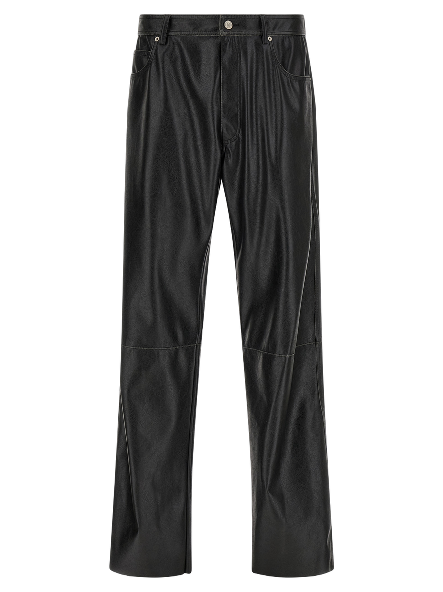 MM6 Maison Margiela 100% Polyester trousers in black