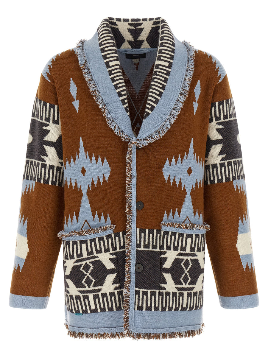 Alanui 100% cashmere cardigan in brown