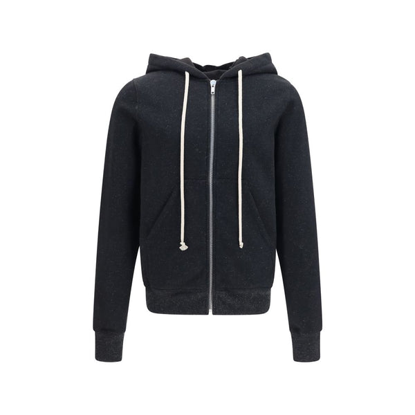 Rick Owens 35% Cotton 65% Merino Wool Ovis Aries hoodie in black