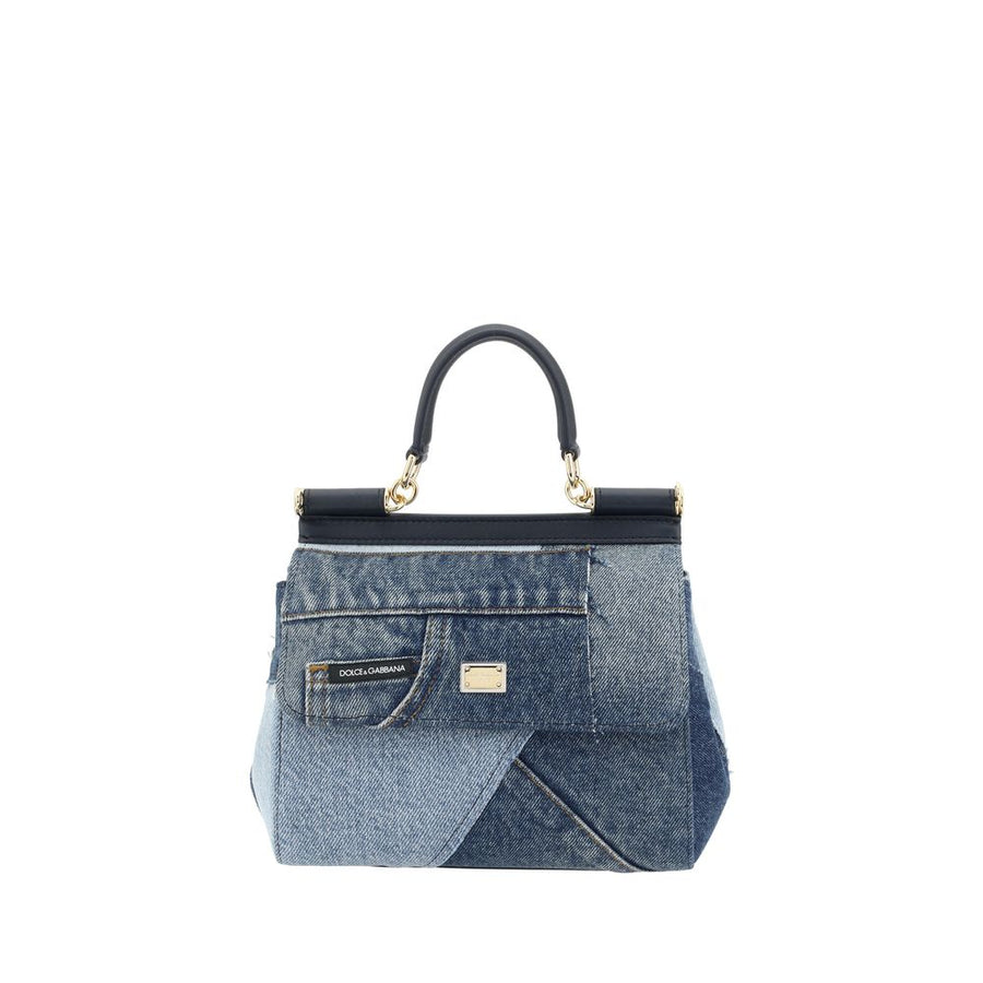Blue Cotton Handbag Bag
