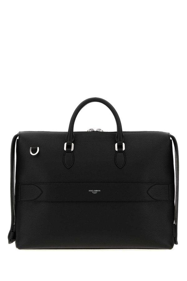 Dolce & Gabbana Exterior: 100% Calf top handle bag in black