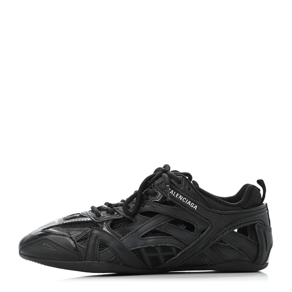 Balenciaga Panelled mesh and faux-leather sneaker in black