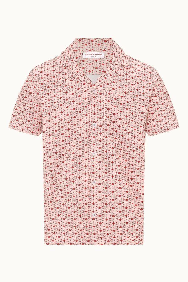 Orlebar Brown 97% Cotton shirt in red