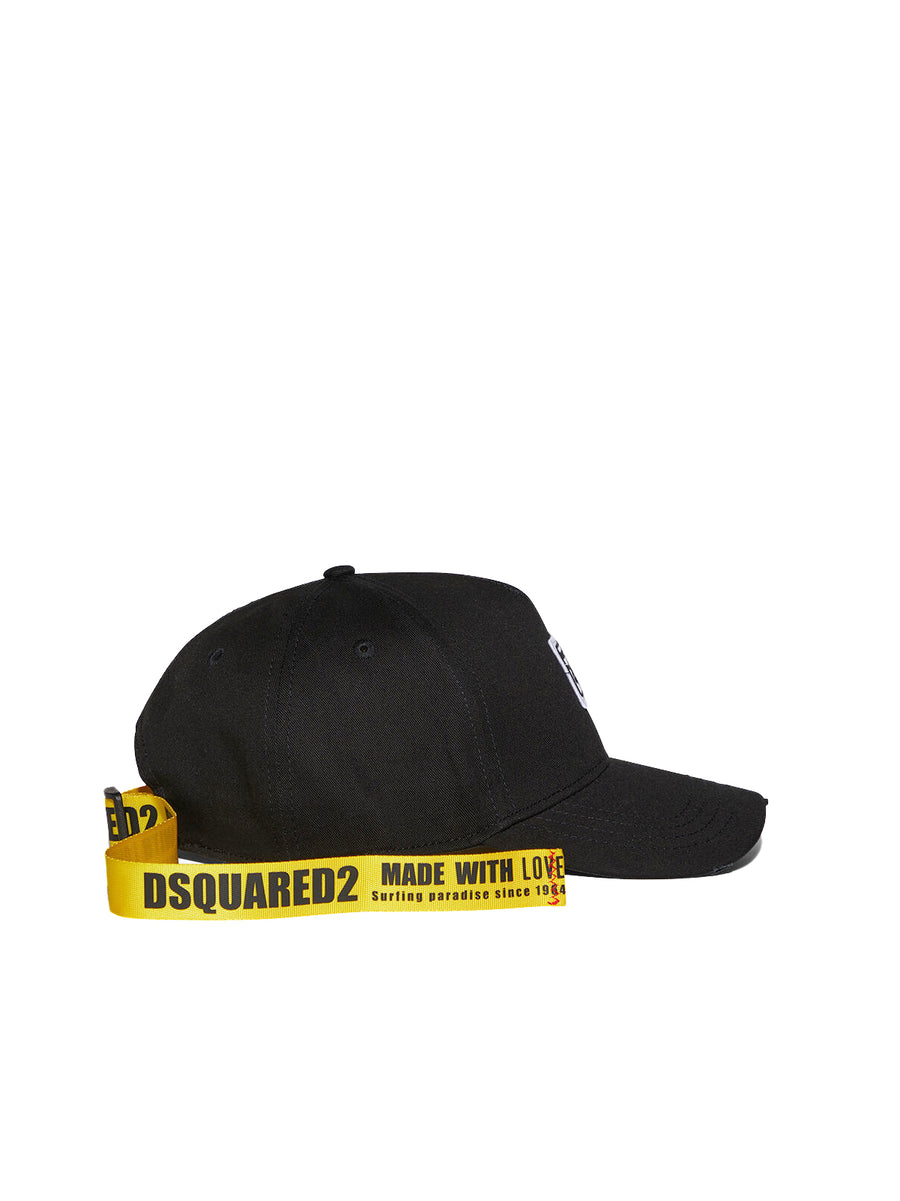 Dsquared2 BCM064205C000012124 100% Cotton baseball cap in black