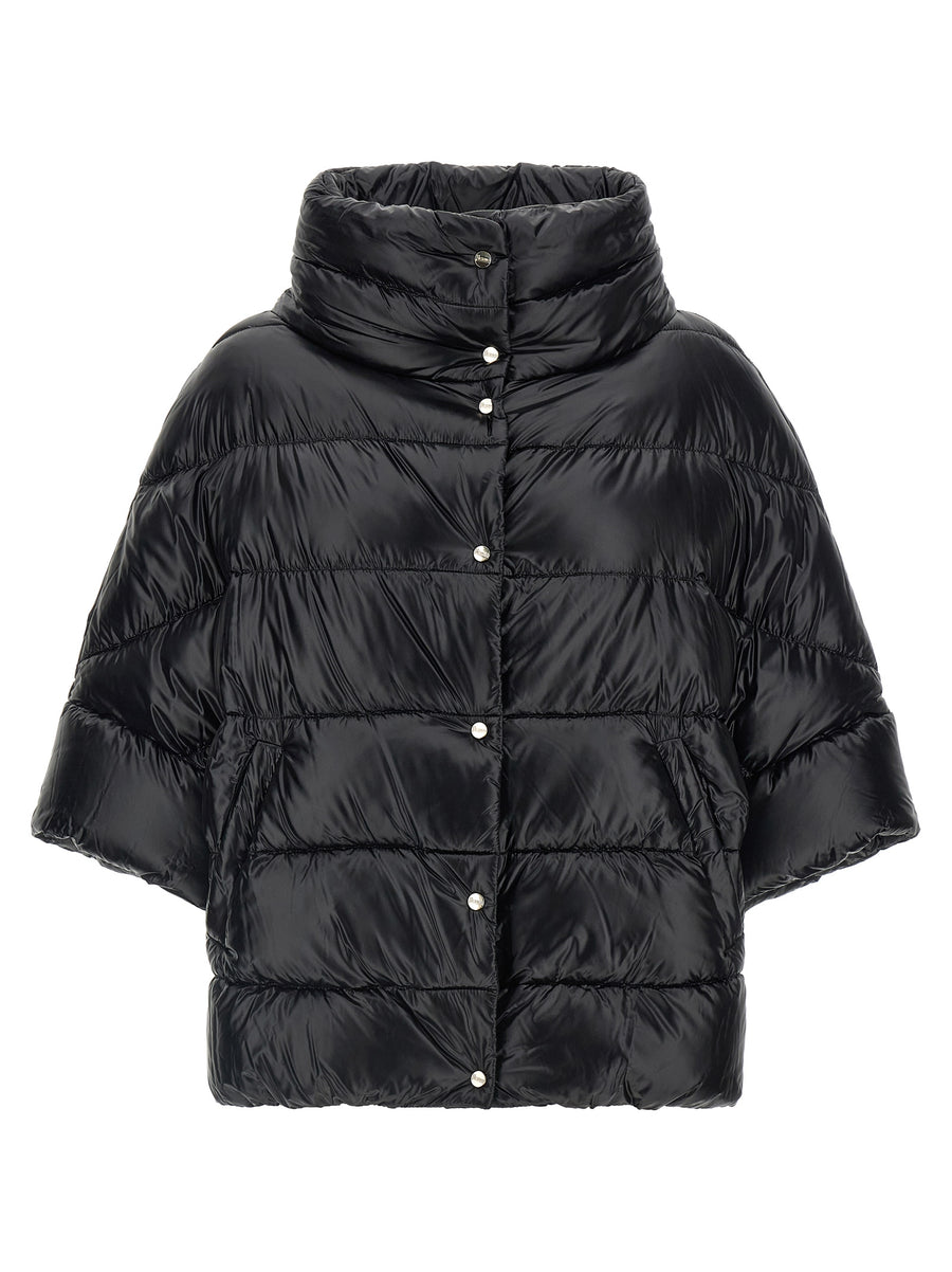 Black Polyamide Coat Clothing