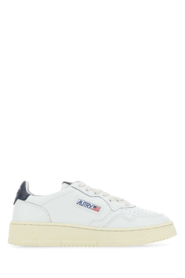 Autry Exterior: 100% Leather sneaker in white