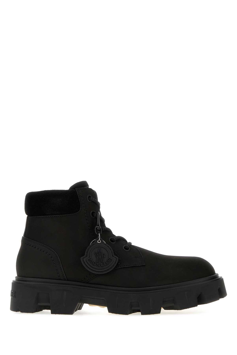 Moncler City Exterior: 100% Leather ankle boot in black