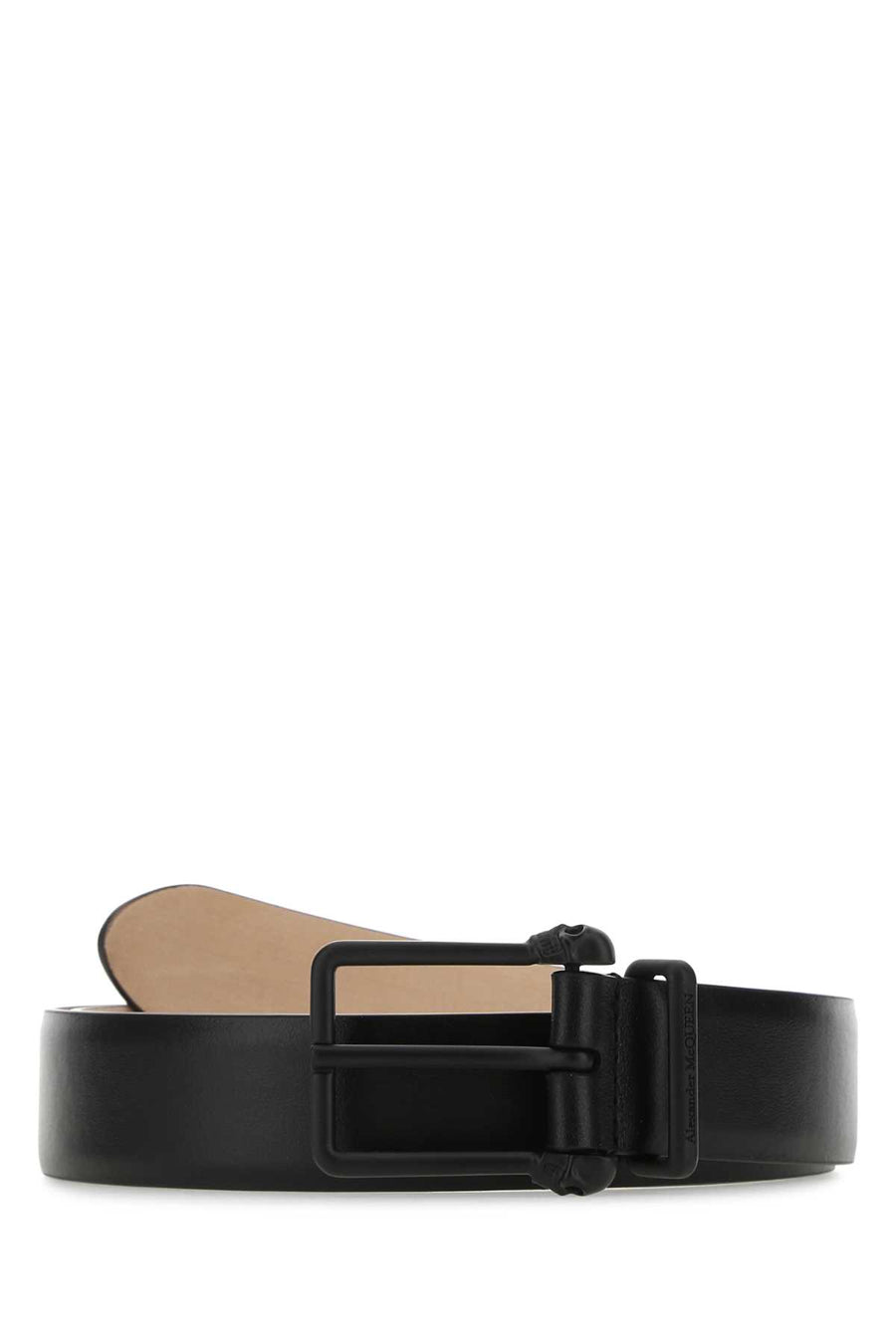 Alexander McQueen Exterior: 100% Leather belt in black