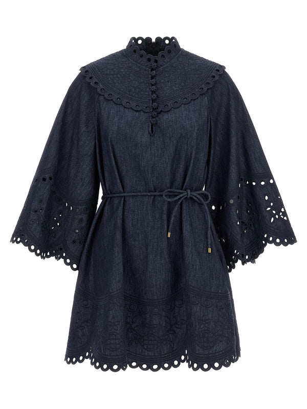 Zimmermann 100% Cotton dress in navy