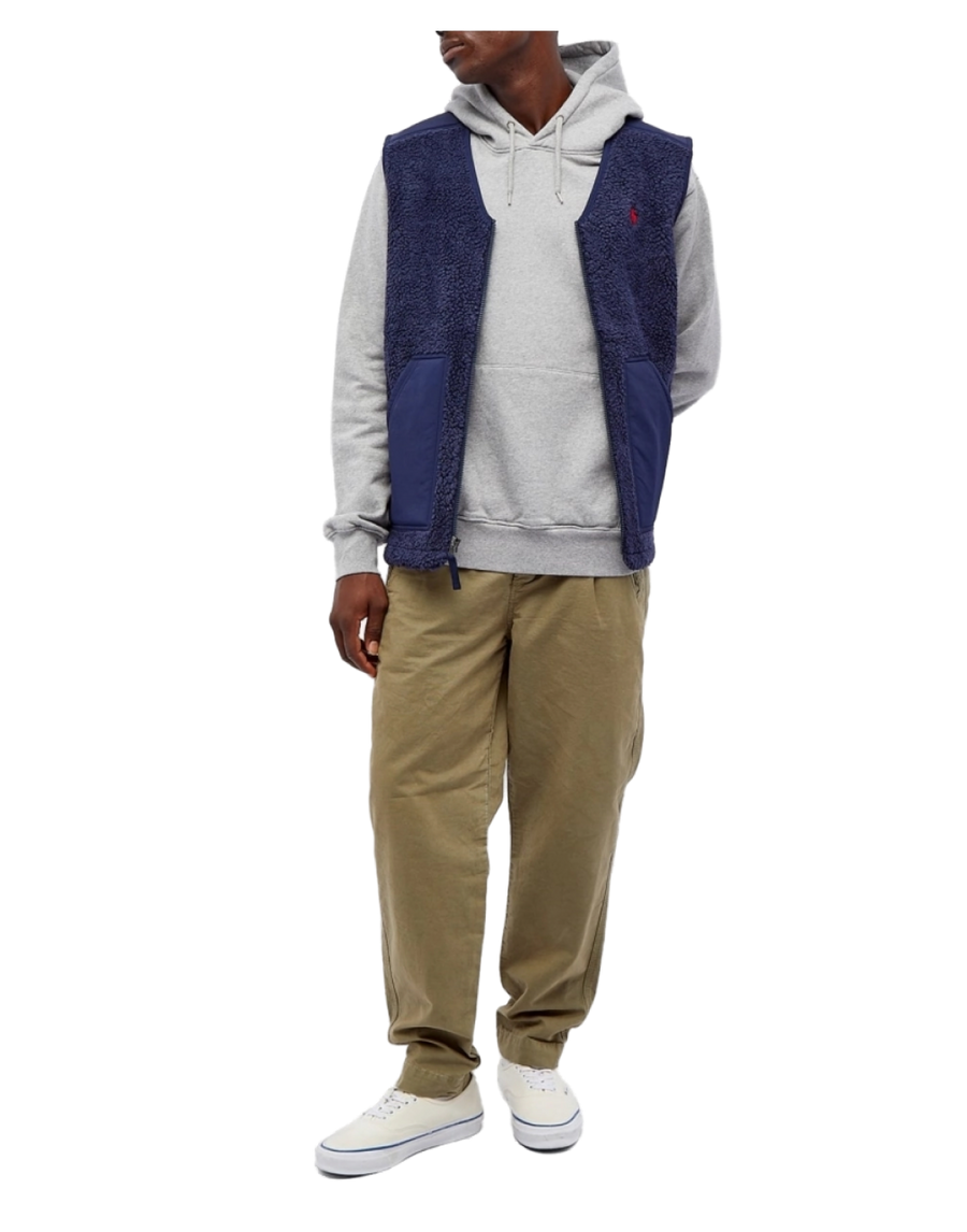 Hi-Pile Fleece Vest Jacket Blue Clothing > Coats &