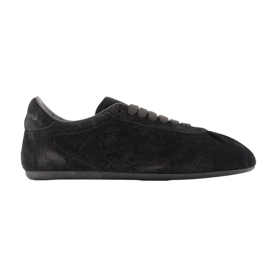 Ballet Sneakers - Dolce&gabbana Leather Black Calfskin Shoes /