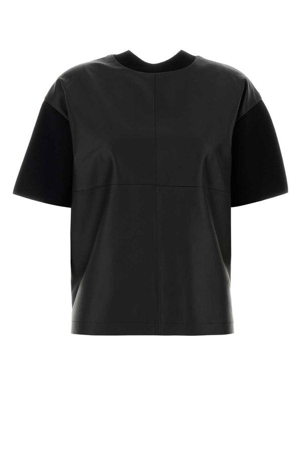 Black Viscose Blend Segale T-Shirt Nero Maglie