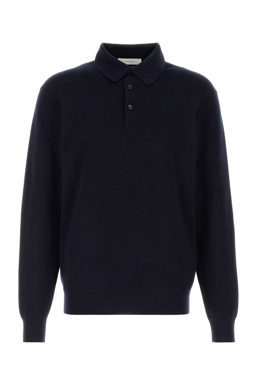 Midnight Blue Cashmere Blend Polo Shirt Darknavy Exterior: Silk Maglieria