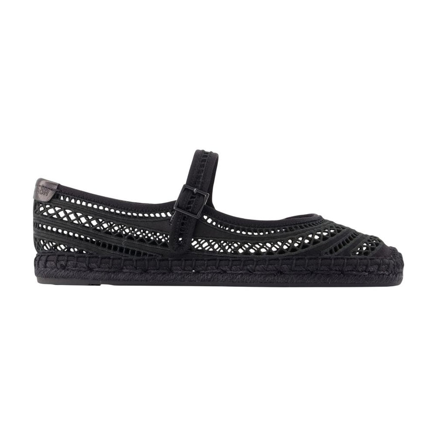 Tory Burch Viscose espadrille flat in black