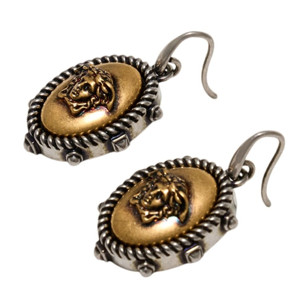 Versace metal earrings in multicolor