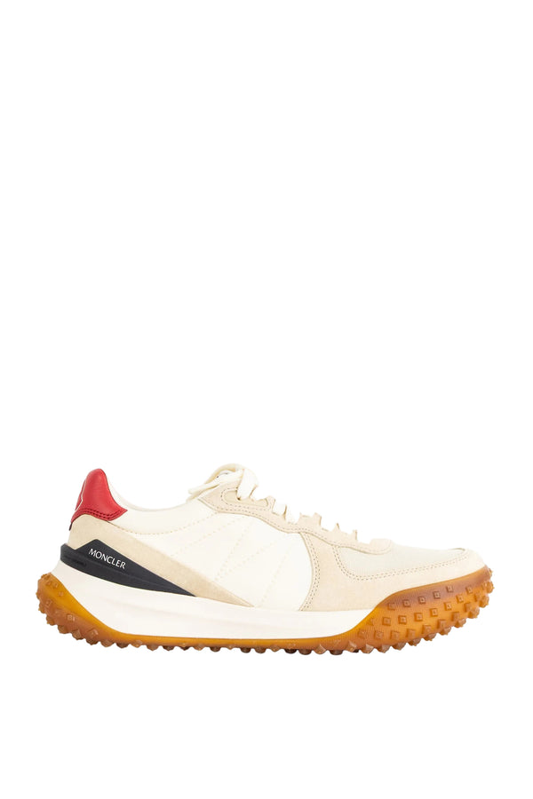 Moncler Leather upper sneaker in beige