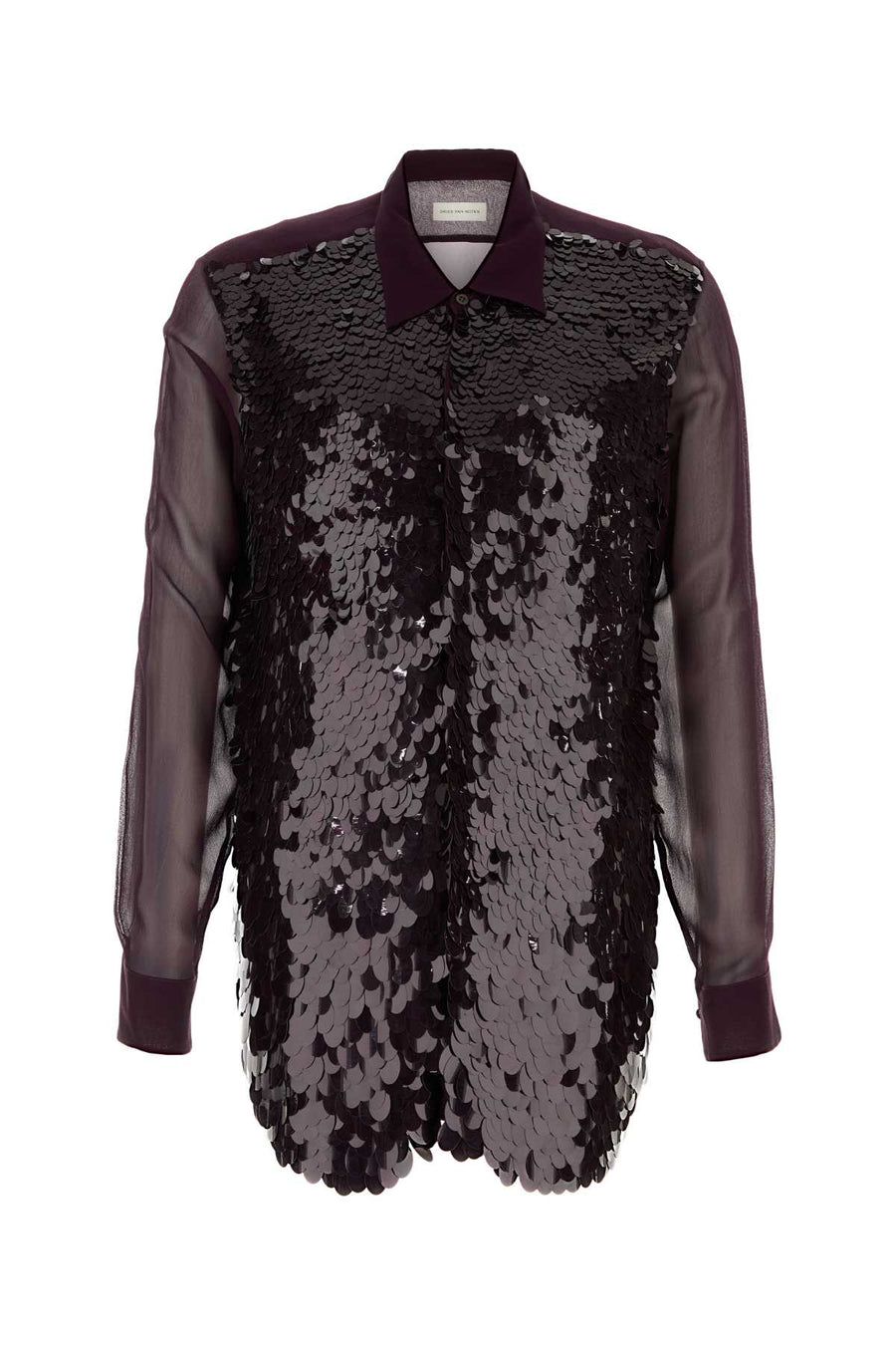 Dries Van Noten Exterior: 100% Viscose shirt in purple