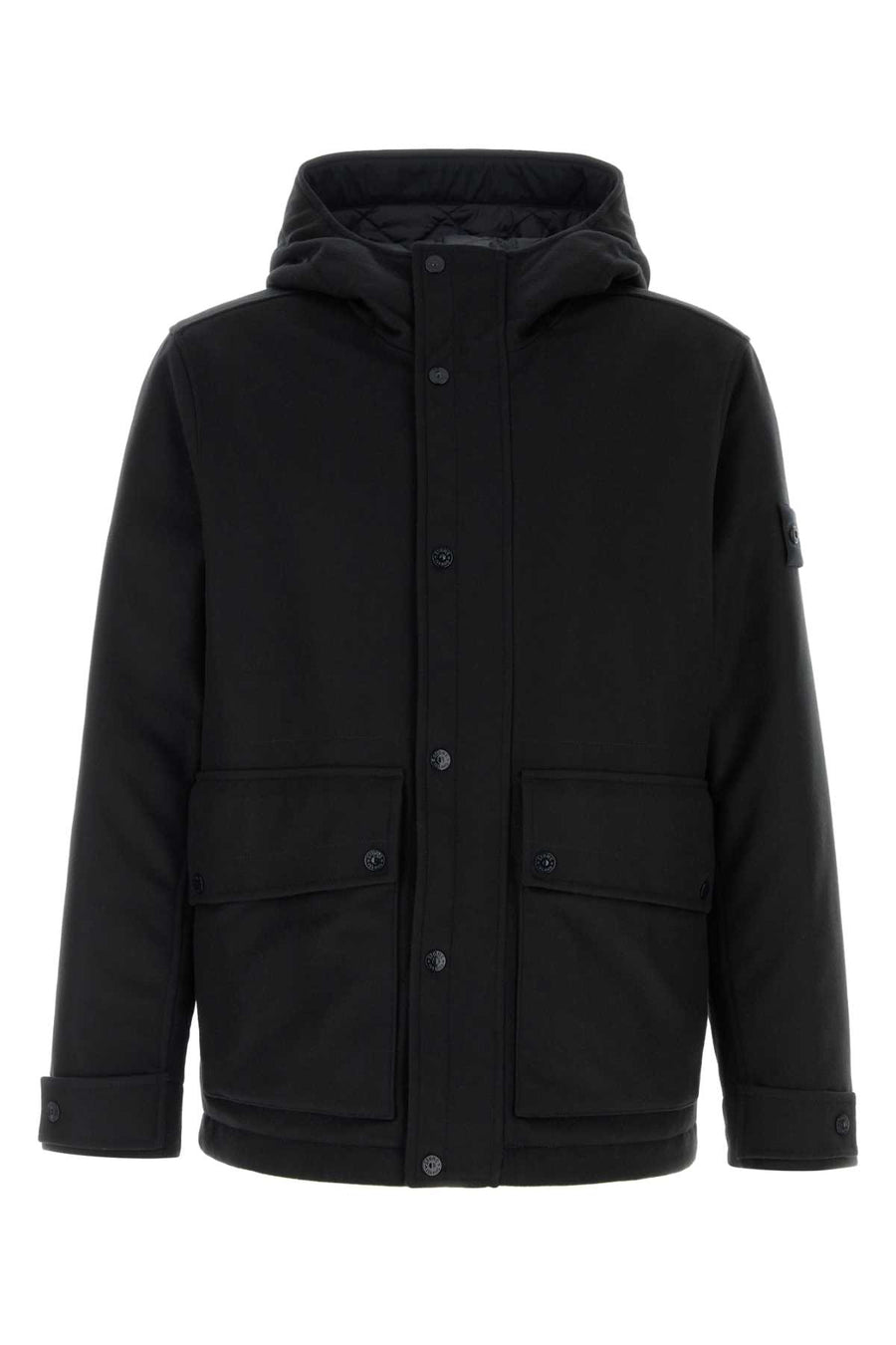 Black Wool Blend Jacket Blue Giubbini