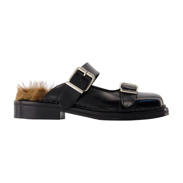 Mary Janes With Buckle - Simone Rocha Leather Black Calfskin Shoes / Flat-shoes