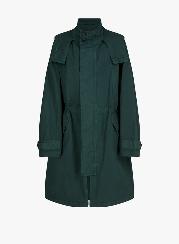 Dries Van Noten Cotton stretch coat in green