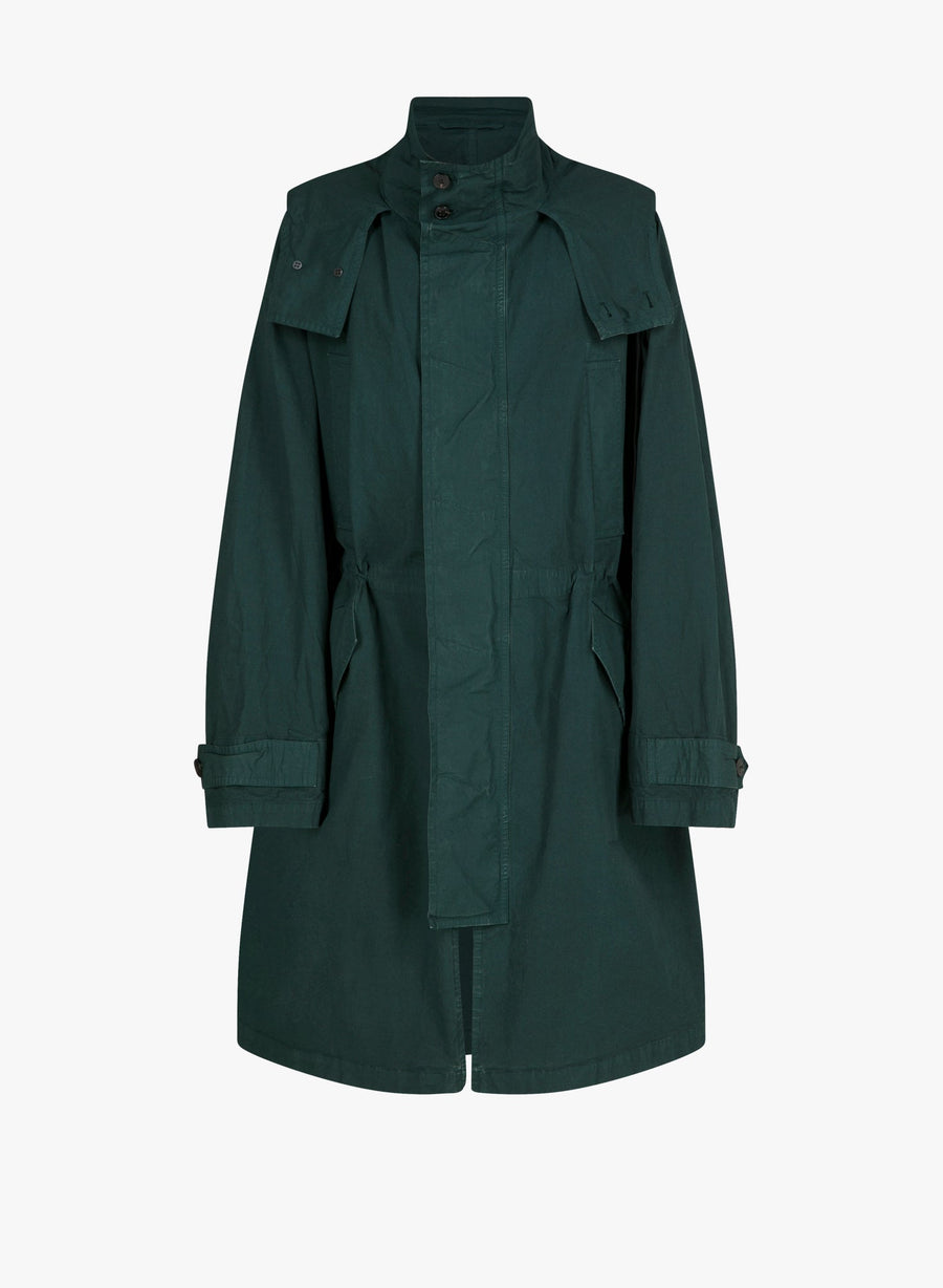 Dries Van Noten Cotton stretch coat in green