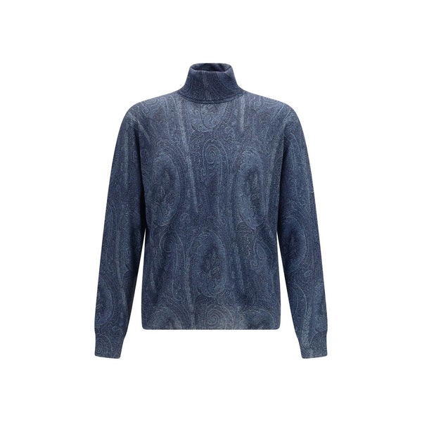 Etro 55% Silk sweater in blue
