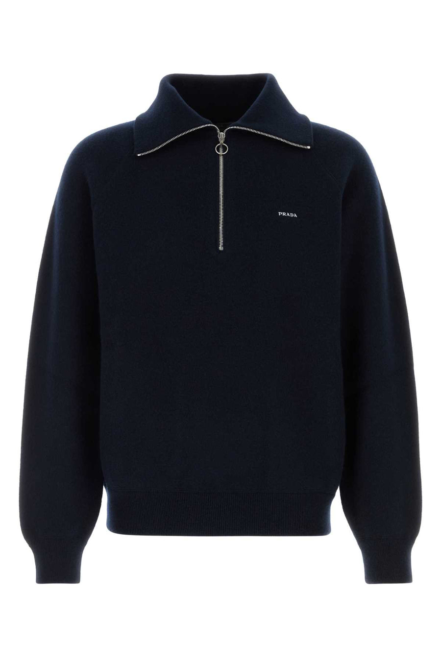 Midnight Blue Wool Blend Polo Shirt Bleu Maglieria