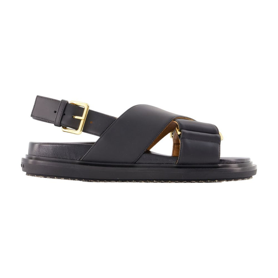 Marni calfskin sandals in black