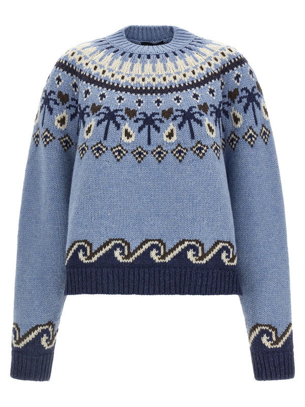 Alanui 100% virgin wool sweater in blue