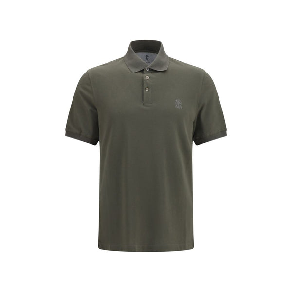 Brunello Cucinelli 100% Cotton polo shirt in green