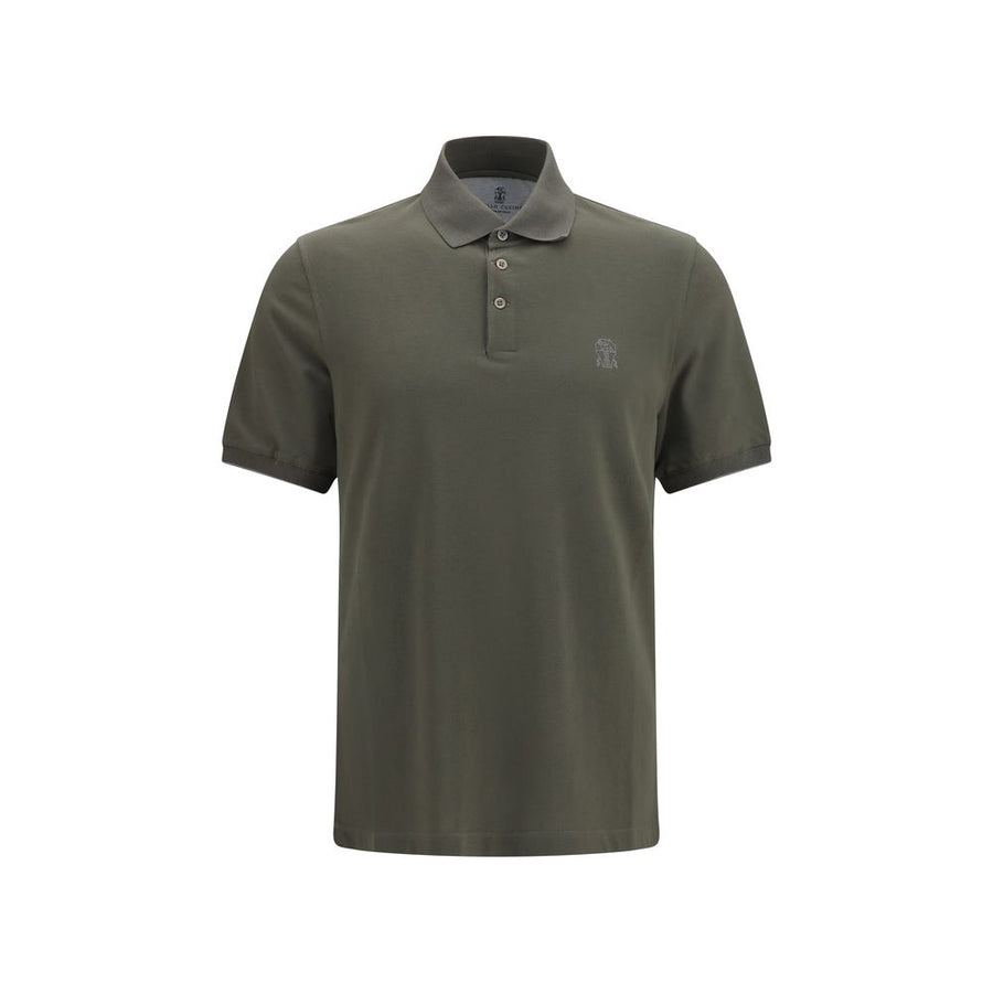 Brunello Cucinelli 100% Cotton polo shirt in green