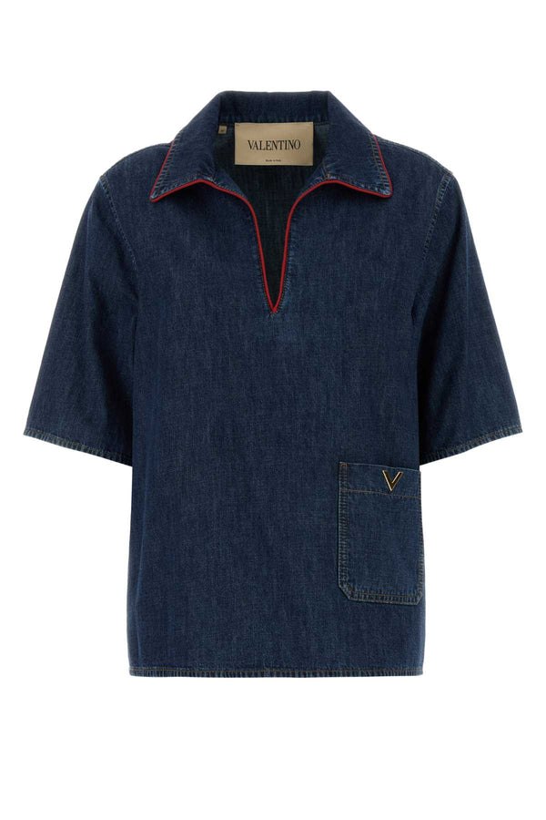 Valentino Garavani Denim 100% Cotton shirt in navy