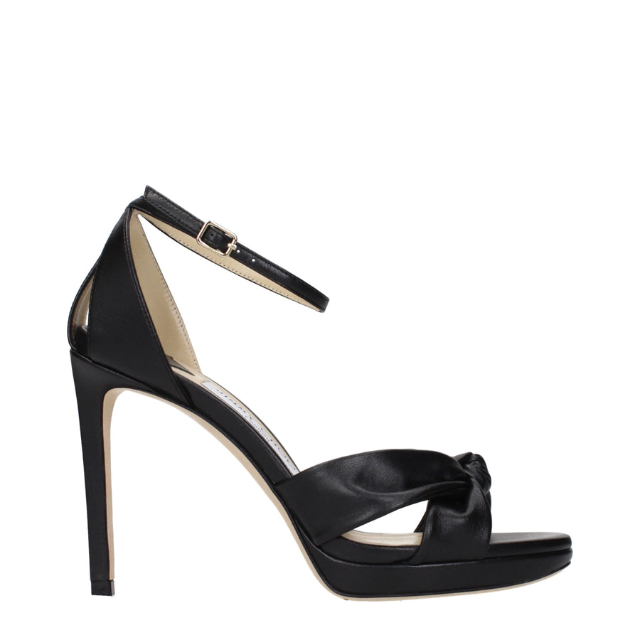 Jimmy Choo Leather heel in black