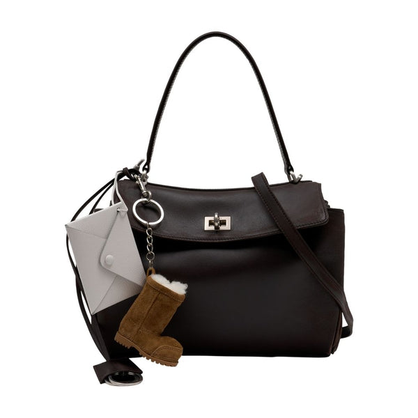 Balenciaga calfskin crossbody bag in brown