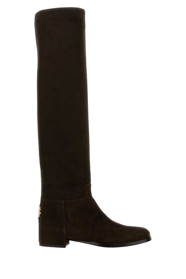 Dolce & Gabbana Exterior: 100% Suede; Interior: 100% Leather; Sole: Leather boot in black