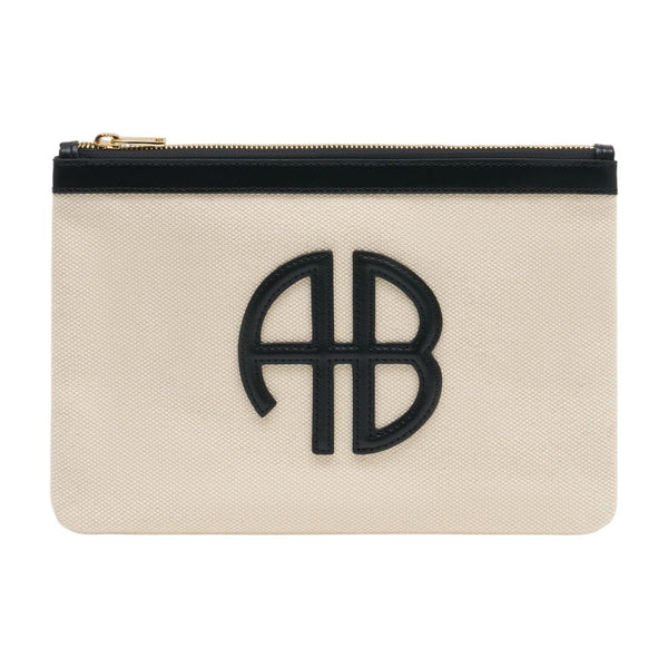Anine Bing Cotton clutch in beige